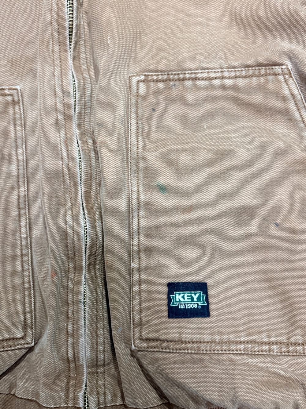 KEY Workwear Brown Hooded Canvas Jacket - Picture 7 of 9